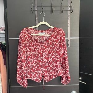 Silk floral blouse from Intermix, size Medium